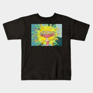 Bearded Dragon On Mushroom Kids T-Shirt